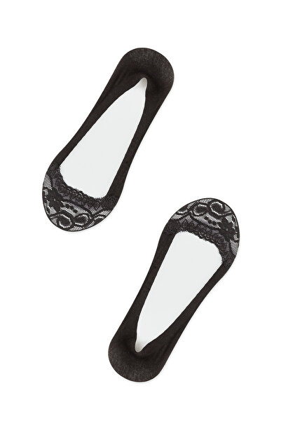 Penti Μαύρες δαντελένιες κάλτσες μπαλαρίνας με λεπτομέρειες