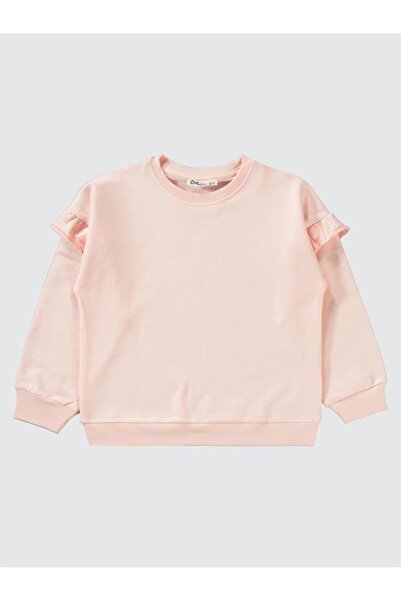 Civil Girls 10-13 Years Old Tracksuit Set with Ruffled Sleeves - Powder 12-13...