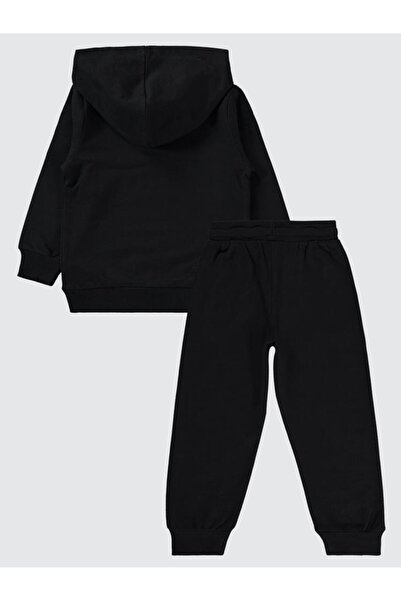 Civil Boys Unisex Basic 2-5 Years Old Tracksuit Set - Black5-6 Years Old