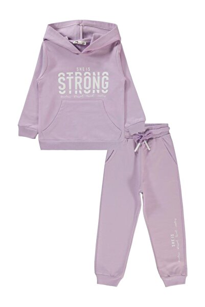 Civil Girls Basic 2-Piece Tracksuit Set for Ages 2-5 - Lilac2-3 Years