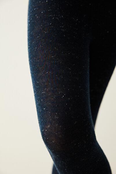 Penti Navy Blue Girl's Glitter Pantyhose