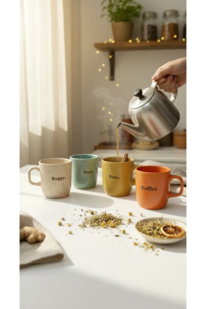 Yonca Hediyelik SERAMİK ŞIK TASARIM KUPA KAHVE BARDAĞI ÇAY BARDAĞI (200ML)