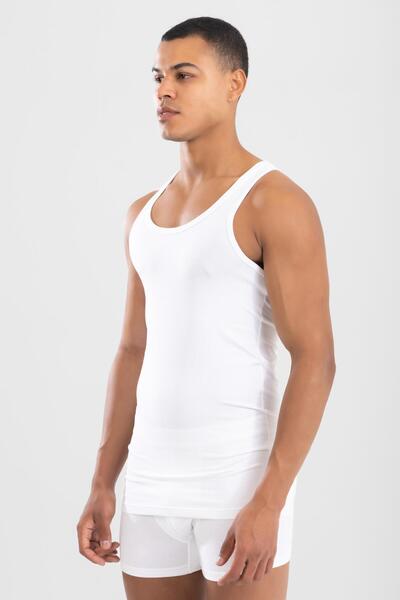 BAYKAR Білий бавовняний чоловічий атлет