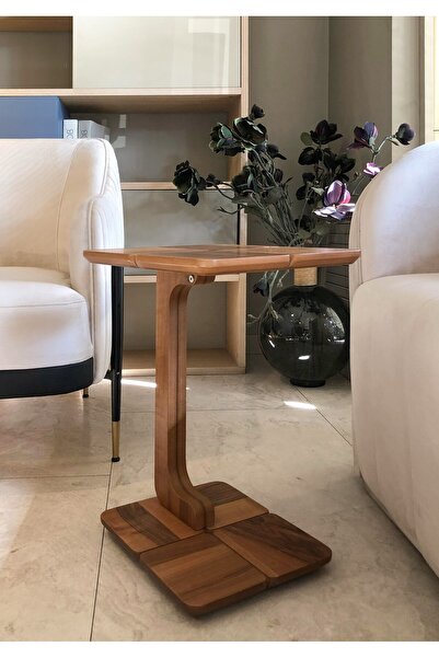 Livamob By Marangoz Parkeli Kare C Sehpa – Modern Ahşap Tasarım, Kompakt Yan ...