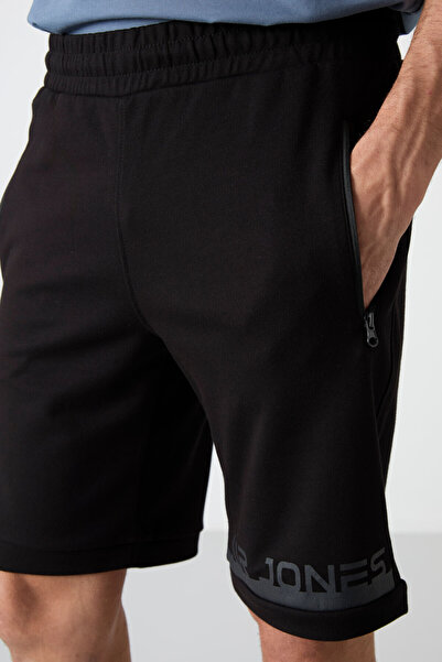 AIR JONES Albie Siyah Standart Kalıp Erkek Şort - 81241