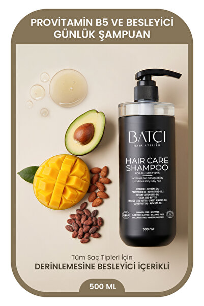Batçı Sülfatsız Parabensiz Mentolsüz Derinlemesine Besleyici Provitamin B5 Şampuan 500 ml