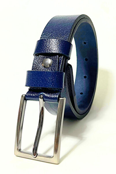 Parscraft Curea Copii Albastru Marin Piele Veritabila 3 Cm