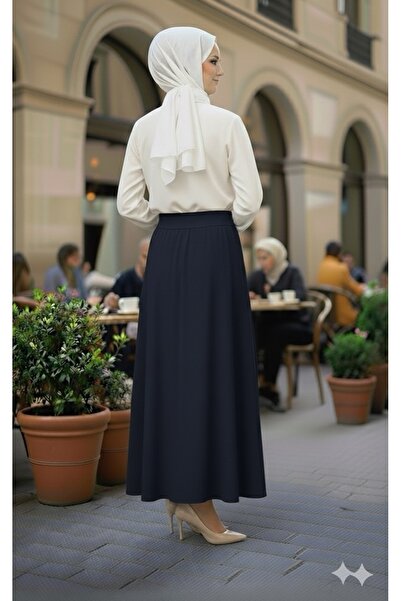 MODA UGS Fusta evazată cu hijab creponat Scuba