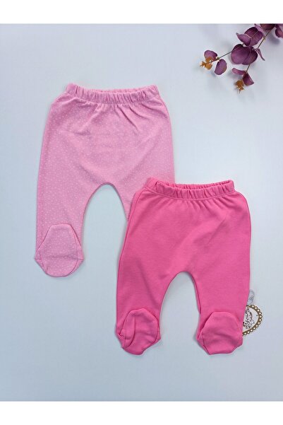 Tomuycuk 0-3 Months Baby Girl Cotton 2-Piece Pants Set - Gift and Hospital Discharge Newborn Baby Bottoms