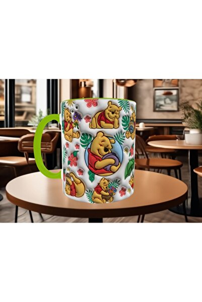 Mugs and love Winnie The Pooh 3d Baskı Büyük Boy Kupa