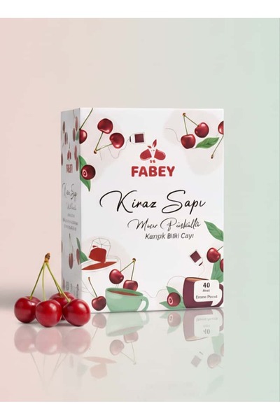 esfabey Kiraz Saplı Mısır Püsküllü Karışık Bitki Çayı 40 Adet Süzen Poşet Çay