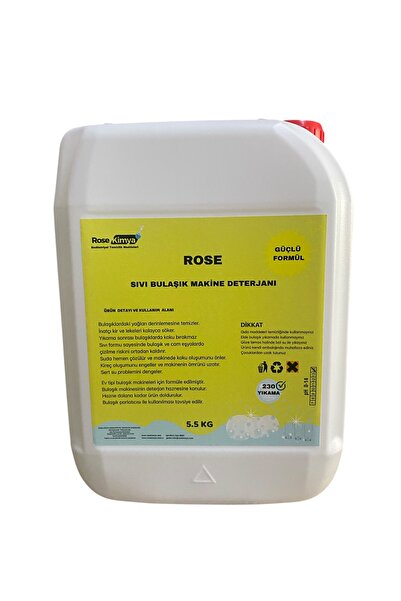 Rose Kimya Ev Tipi Sıvı Bulaşık Makine Deterjanı Güçlü Formül 5.5 Kg
