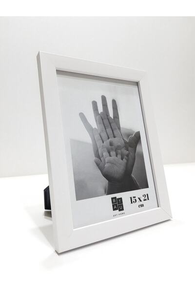 Batu Art Home Fotoğraf Çerçevesi Korumalı Kırılmaz Pleksi Camlı Masaüstü Ayaklı Duvara Asılabilir 15x21 Cm Beyaz