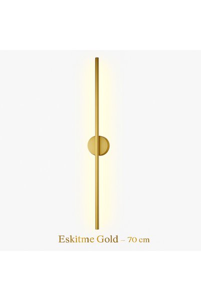 VOLTMARKET Eskitme Gold Led Duvar Apliği – 70 cm Modern Dekoratif Işık Elektr...