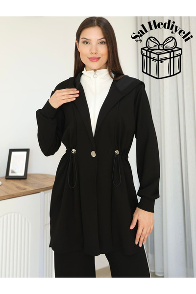 Mira İpek Mock Neck Buy Elastic Double Face Fabric Comfortable Hijab Double Set with Shawl as a Gift