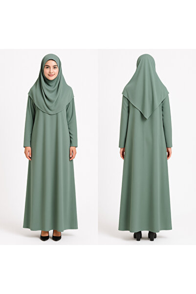 ZEHRANAZ NAMAZ ELBİSESİ Φόρεμα προσευχής (Ανοιχτό χακί πράσινο)