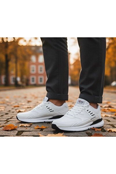 Wanderfull Бели мъжки сезонни ежедневни спортни обувки, удобни, ортопедични, водоустойчиви и устойчиви на студ 4132