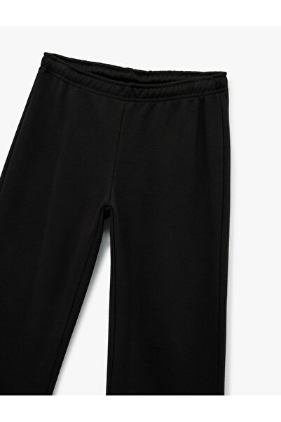 Koton Pamuklu Beli Lastikli Yıldız İşlemeli Geniş Paça Eşofman Altı