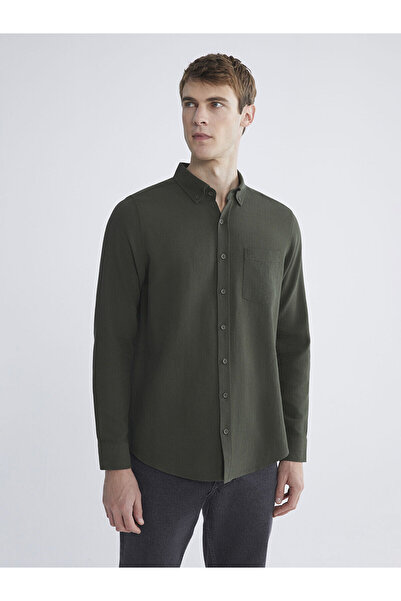 LC Waikiki Ανδρικό πουκάμισο με μακρυμάνικο μοντέρνο σχέδιο Vision New Season Regular Fit