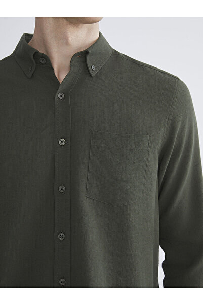 LC Waikiki Ανδρικό πουκάμισο με μακρυμάνικο μοντέρνο σχέδιο Vision New Season Regular Fit