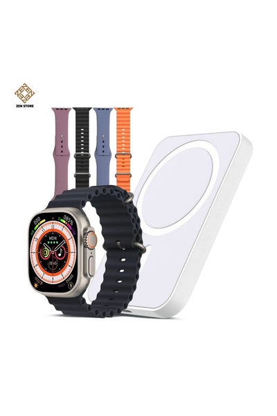 Zen Store ZERO SPACE Smart Touch watch with Wireless Powerbank and 3 straps