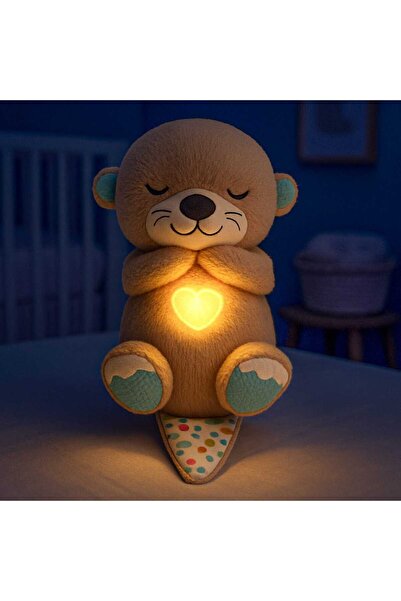 Timebox Jucărie interactivă de pluș, vidră calmantă, personalizabilă cu sunet...