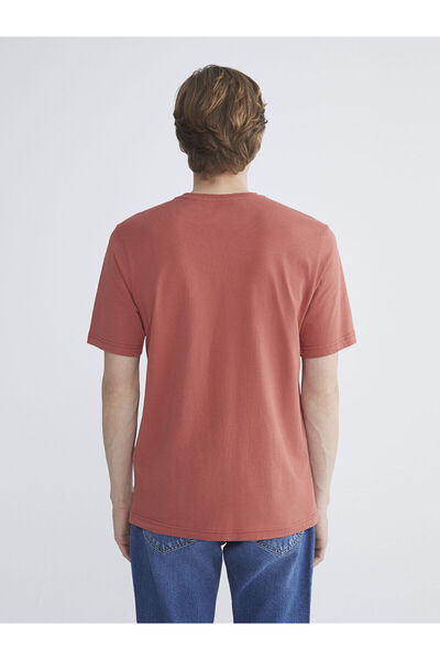 LC Waikiki Ανδρικό μπλουζάκι Vizyon New Season Crew Neck με τύπωμα από χτενισμένο βαμβάκι