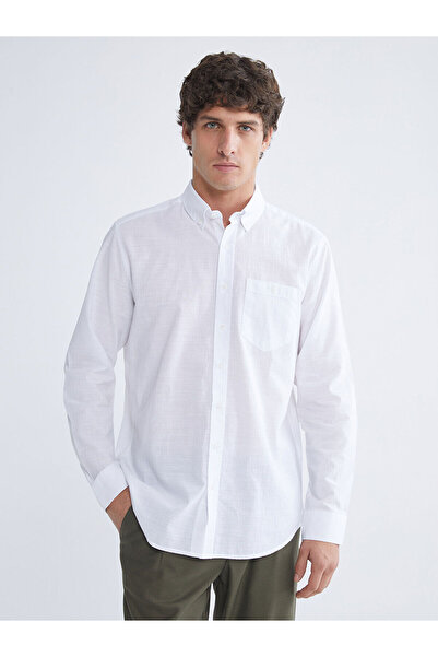 LC Waikiki Ανδρικό πουκάμισο με μακρυμάνικο μοντέρνο σχέδιο Vision New Season Regular Fit