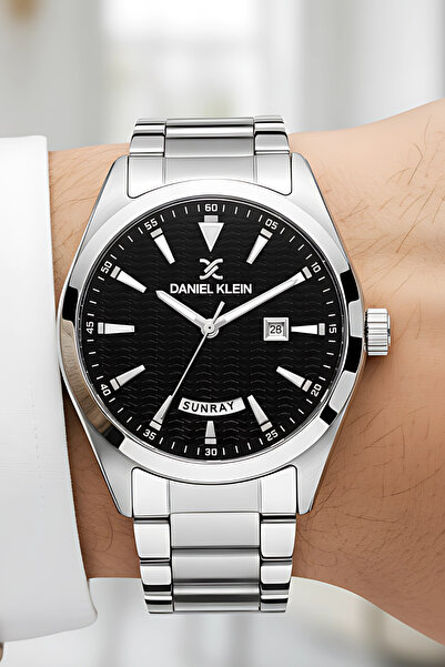 Daniel Klein Men's Wristwatch with Calendar Steel Band Steel Case Bracelet Gift 3 Atm Waterproof