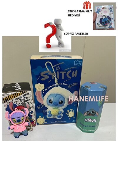 hanemlife Stitch sürpriz anahtarlık + Sonny Angel Hippers Lilo ve Stitch + st...