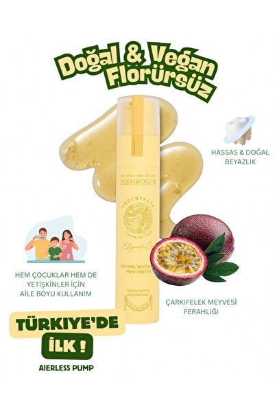 EUPHROSYN Passion Fruit Aromalı Doğal Diş Macunu | Hydroxyapatite | Florürsüz...