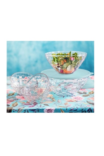 Tupperware PIRLANTA SERVİS SETİ 4'LÜ 500ml-2Lt-3.5Lt SAKLAMA KABI ŞEFFAF