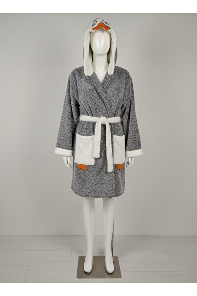 Nuran Tekstil Duck Embroidered Wellsoft Plush Bathrobe/Morning Gown