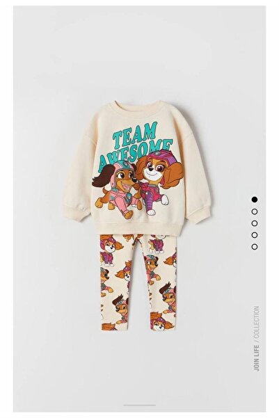 SONGÜLBERİK Petrol Character Printed Paw Sweat and Leggings