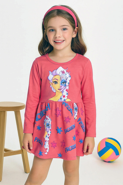 KAMİKAM Very Beautiful Girl's Combed Cotton Dress