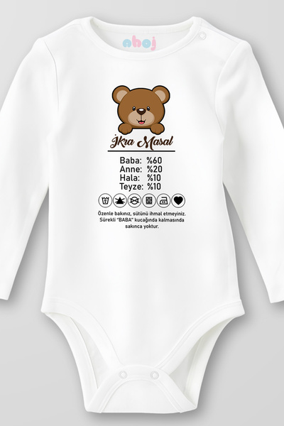 Ahoj بدلة أطفال من القطن العضوي 100% بأكمام طويلة من سيفيلمي تيليمانتي بابا