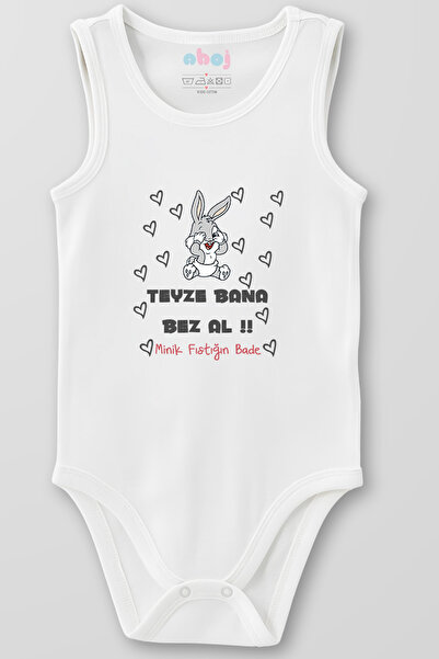 Ahoj 100% Organic Cotton Auntie, Get Me Some Diapers Baby Bodysuit Sleeveless