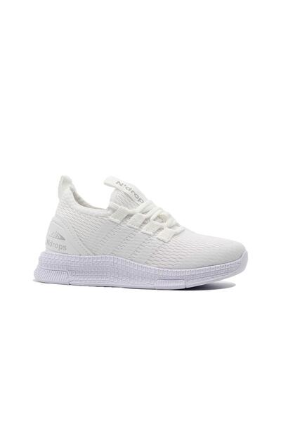 N Drops Girls' Boys' Casual Orthopedic Mesh Ornamental Laced White Children's Sneakers Sports Shoes