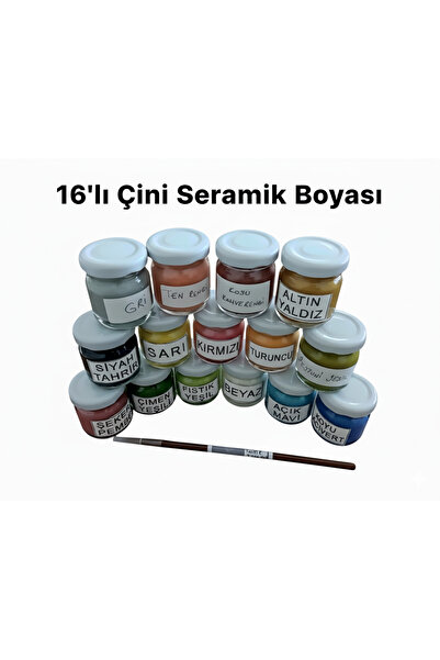 MYSTERY 16 Parça Sır Altı Çini-Seramik Boyama Seti 40cc. (900-1100 DERECE)