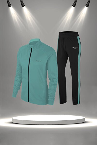 POSEIDON STORM Σετ φόρμας για τρέξιμο μεγάλου μεγέθους γυναικεία νεροπράσινη ...