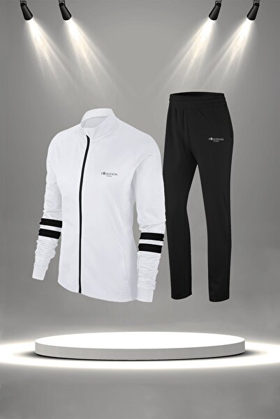 POSEIDON STORM Γυναικείο Σετ Φόρμας Μεγάλου Μεγέθους Λευκό Νέο Supra Combed C...