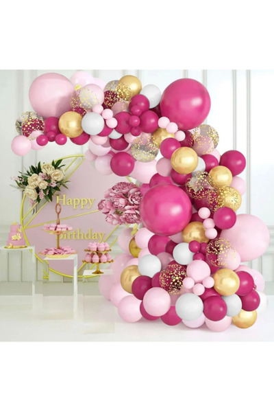 OEM Set Arcada baloane aniversare 98 pcs, Calitate Premium + Cadou Supriza