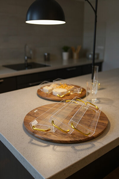 Living 3-Piece Transparent Serving Tray Set