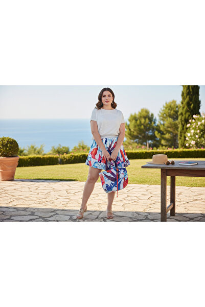 SADECE SEN DE Çantası Hediye Renkli Desenli Kloş Beli Lastik Ribanalı Tasarım...