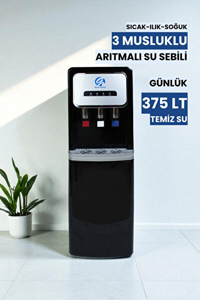 WATER GLOBAL SU ARITMA SİSTEMLERİ Arıtmalı Su Sebili 80 GPD RO - Sıcak, Ilık ve Soğuk Su - 3 Musluklu (Üreticiden)