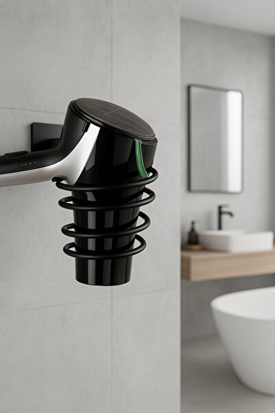 MG HOME Uscător de păr și uscător de păr - Adeziv, Suport/Umeras cu suflare FĂRĂ găurire