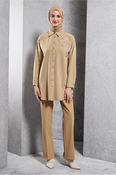 Alvina 45048 Μοντέλο Κεντημένο ριγέ τουνίκ