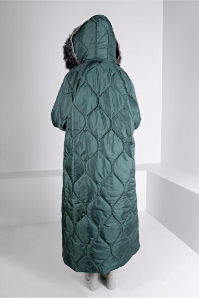 Alvina Plus Size Puffer Coat with Fur Hood 90333