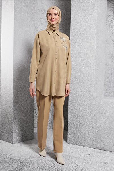 Alvina 45048 Μοντέλο Κεντημένο ριγέ τουνίκ