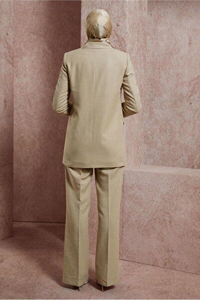 Alvina 30420 Model Linen Textured Pants Set